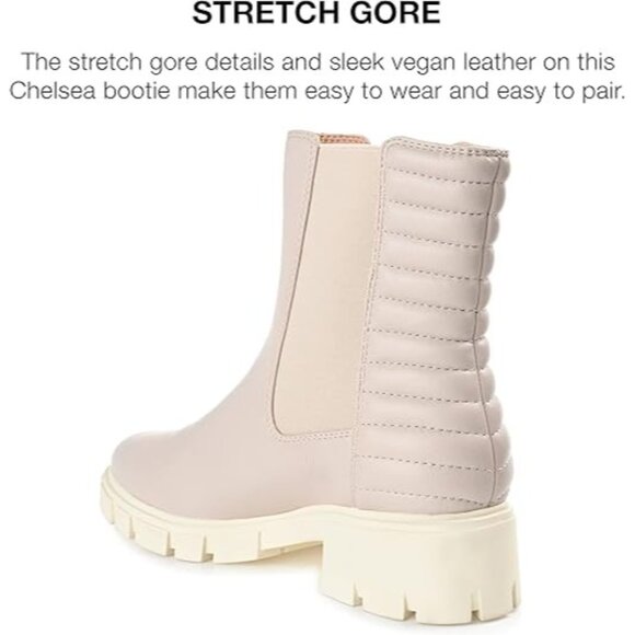 Journee Collection Women's Tatiana Chelsea Booties Stone Gray Size 6.5 - Picture 3 of 4